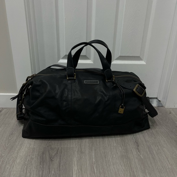 John Varvatos Morrison Leather Duffel Bag - Picture 8 of 16